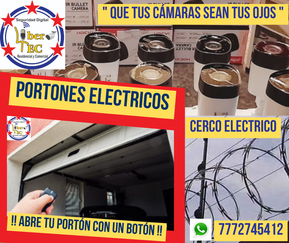 Servicios de cámaras, portones y cercos